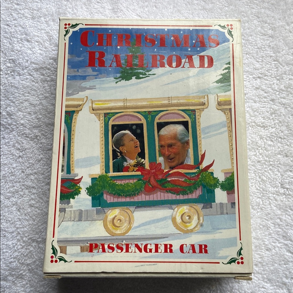 Vintage Christmas Railroad Passenger Car Photo Frame